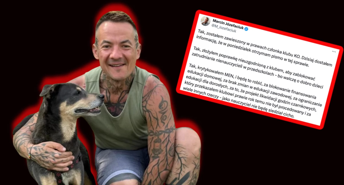 Marcin Józefaciuk zawieszony w klubie KO. Reakcja polityka i dalsze kroki