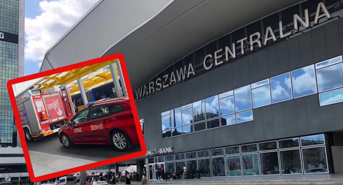 Pożar w Biedronce na Dworcu Centralnym. Ewakuacja 50 osób w Warszawie