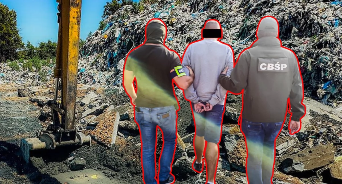 CBŚP zatrzymało siedem osób w sprawie mafii śmieciowej. Wśród podejrzanych jest także urzędnik