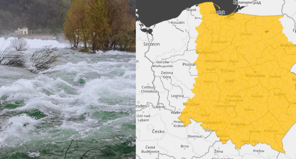 IMGW ostrzega: Ulewy, burze i gwałtowne wzrosty wód w wielu regionach Polski