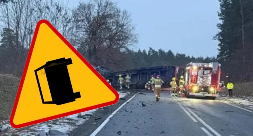 Wypadek na DK22 w Chrząstowie. Dwie osoby zginęły w zderzeniu osobówki z ciężarówką