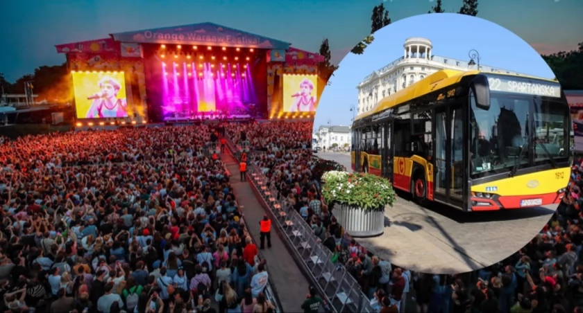 Orange Warsaw Festival dojazd komunikacją miejską. Linia 300, autobusy nocne i bezpłatne przejazdy z opaską