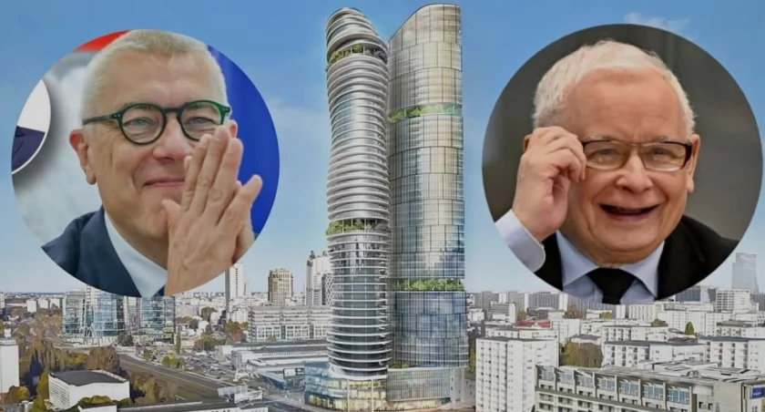 Kaczyński zeznaje w prokuraturze - afera dwóch wież powraca. Giertych zapowiada zarzuty