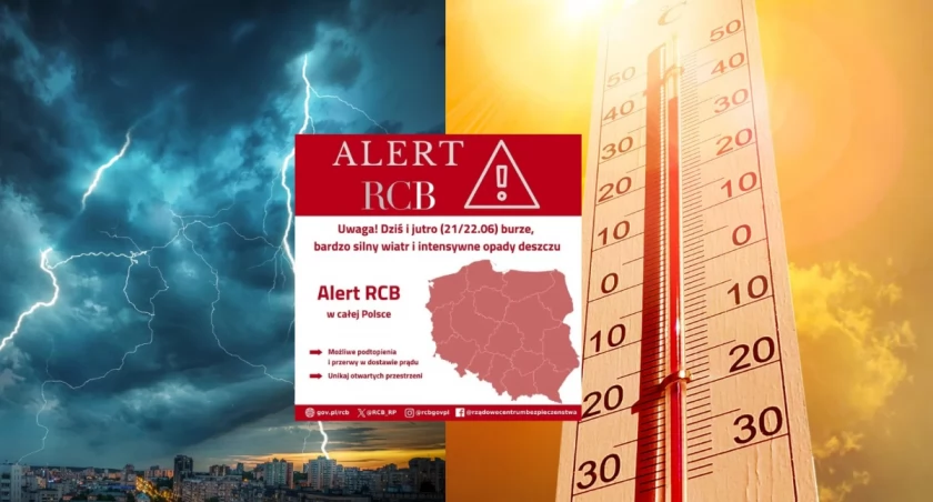 Groźne burze i upały nad Polską. IMGW ostrzega, RCB wysyła alert dla całego kraju