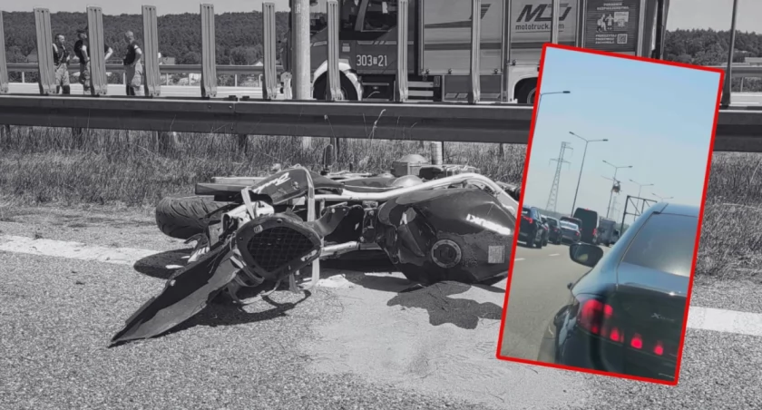 Tragiczny wypadek na S7 pod Chęcinami. Nie żyje motocyklista