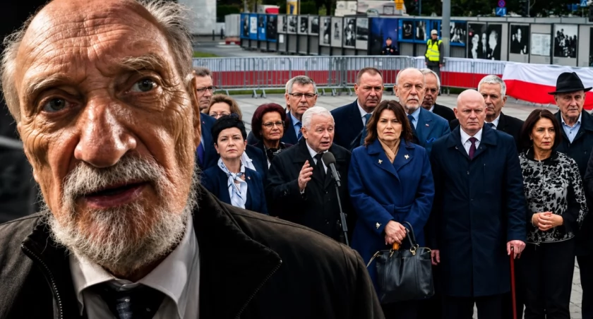 195. miesięcznica smoleńska. Kaczyński przy wieńcu, Macierewicz w sporze z demonstrantami