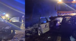 Tragiczny wypadek na DK 78 w Wilczej. Samochód zderzył się z pługiem – nie żyje 63-letni kierowca