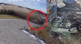 Trzebieszów: Przeleciał autem w przez posesję. Straszne nagranie video