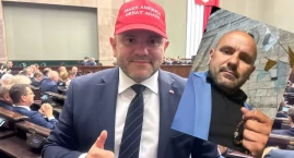 Mariusz Gosek paraduje z różańcem. Zdjęcie z modlitwą robi furorę 