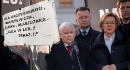 Aktywista ukarany za zacytowanie posła Siarki. Baner 