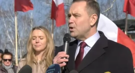 Nawrocki w Kluczborku atakuje Tuska. Powiela kłamstwa o Skrzypek i Zielonym Ładzie