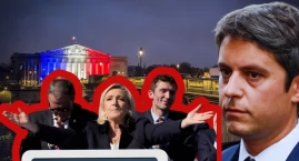 Protesty w Paryżu. Gabriel Attal krytykuje poparcie Trumpa i Putina dla Le Pen 