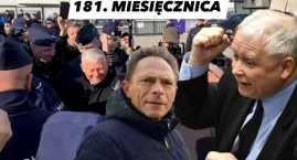 Dziś 181. miesięcznica smoleńska PiS. Kaczyński już jest, awantura i Komosa składający wieniec 