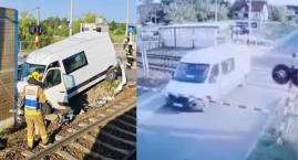 Wypadek w gminie Krzeszowice: Bus wjechał pod pociąg – ewakuowano 200 osób