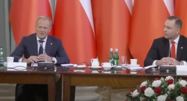 Tusk i Nawrocki na Westerplatte. Rozmowa o wizycie w prezydenta USA