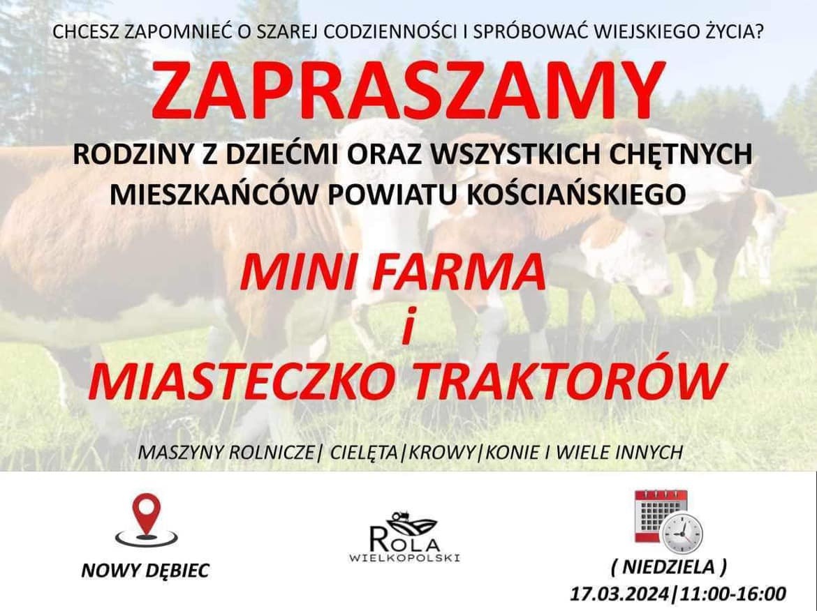 Mini farma już w niedzielę w Nowym Dębcu