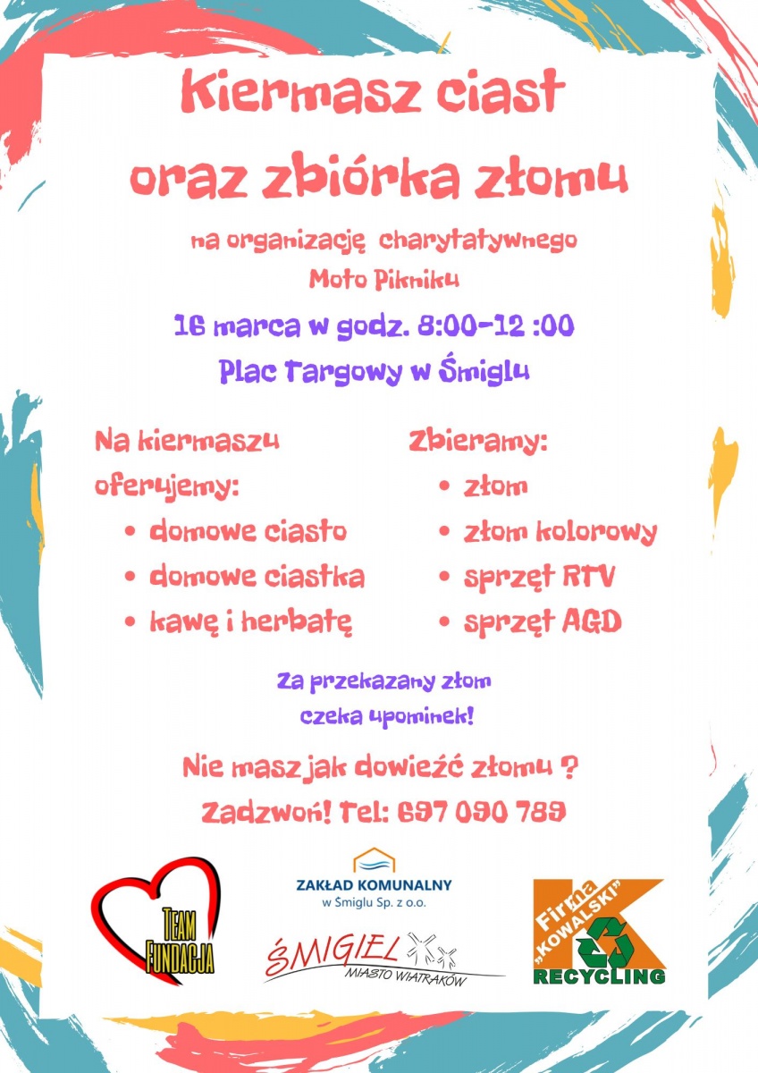 Zbiórka złomu i kiermasz ciast w Śmiglu