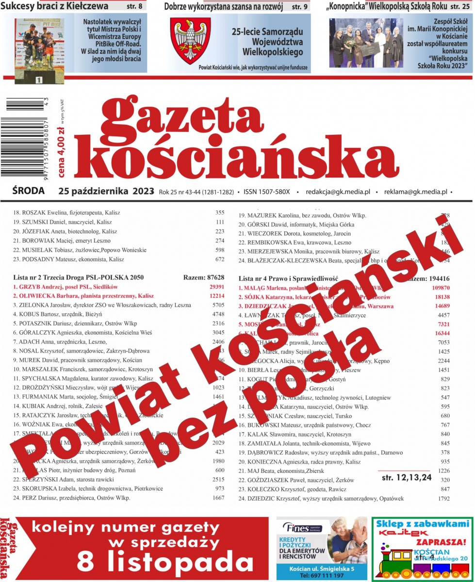 Najnowszy numer Gazety Kościańskiej!