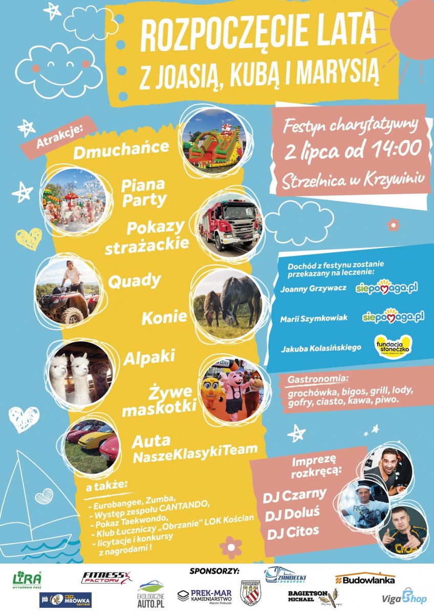 Festyn charytatywny w Krzywiniu już 2 lipca!