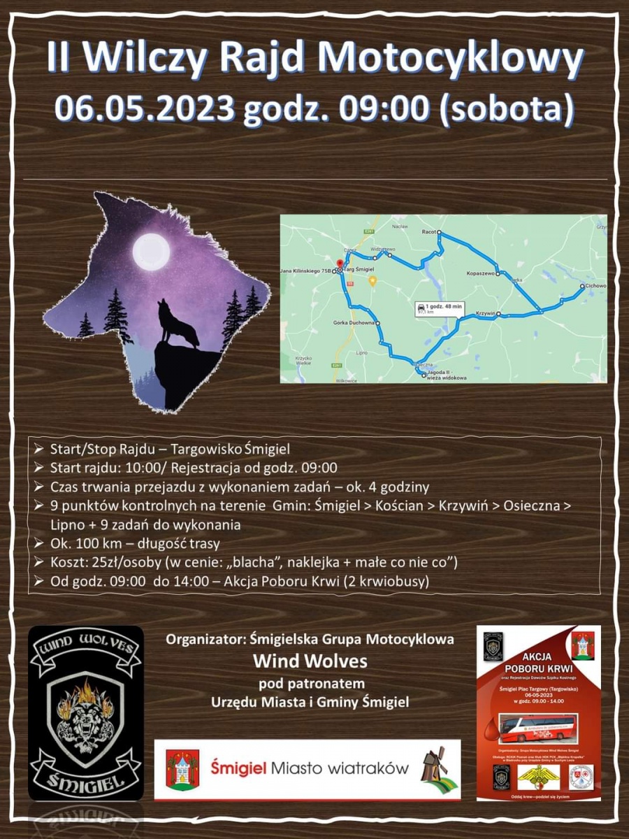 Rajd motocyklowy już w sobotę!