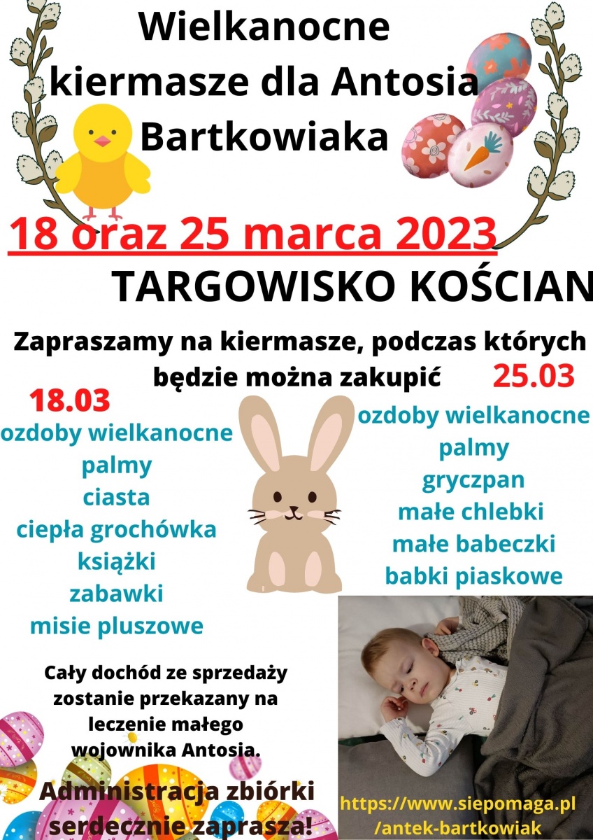 Kiermasz dla Antosia w najbliższą sobotę!