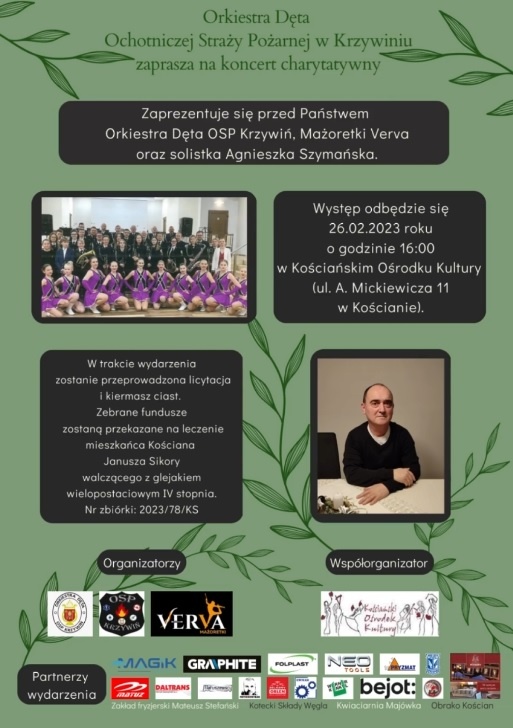 Koncert charytatywny orkiestry z Krzywinia już w niedzielę!