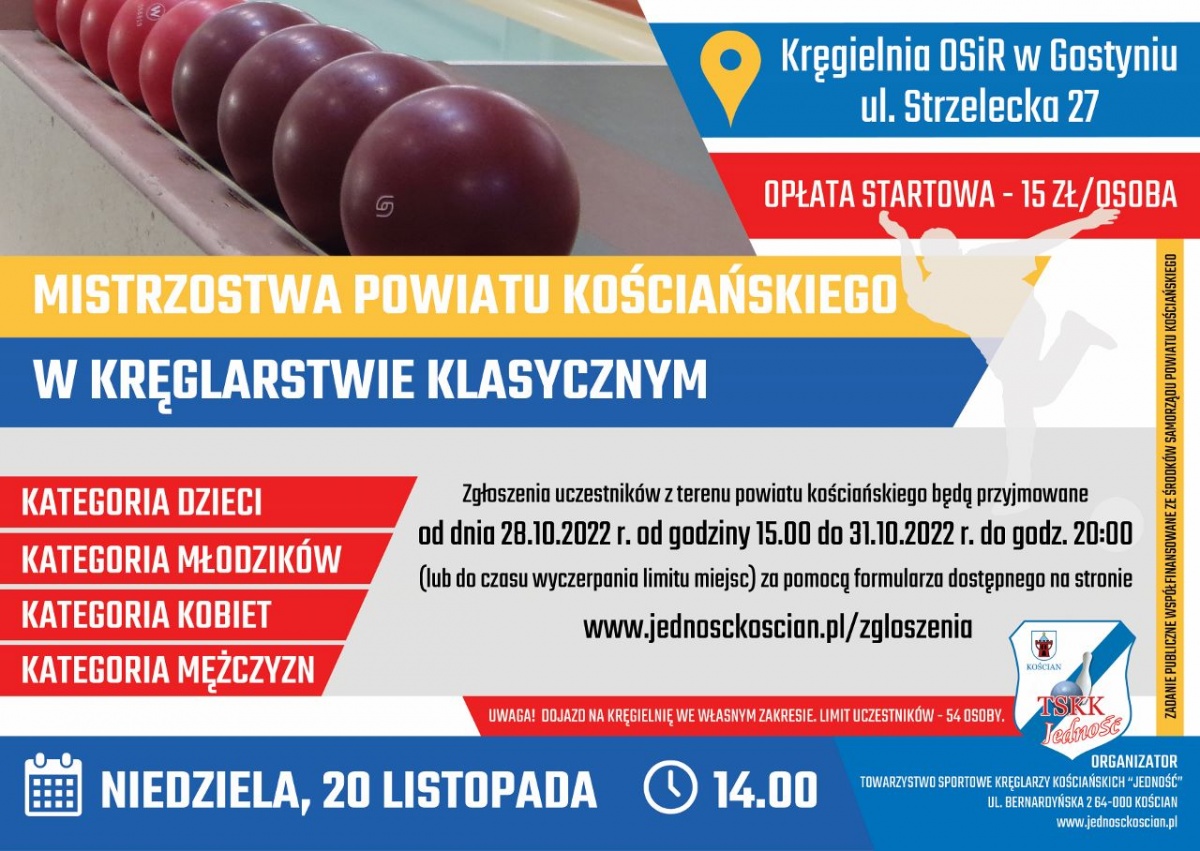 Ruszają zapisy na mistrzostwa powiatu w kręglarstwie klasycznym!