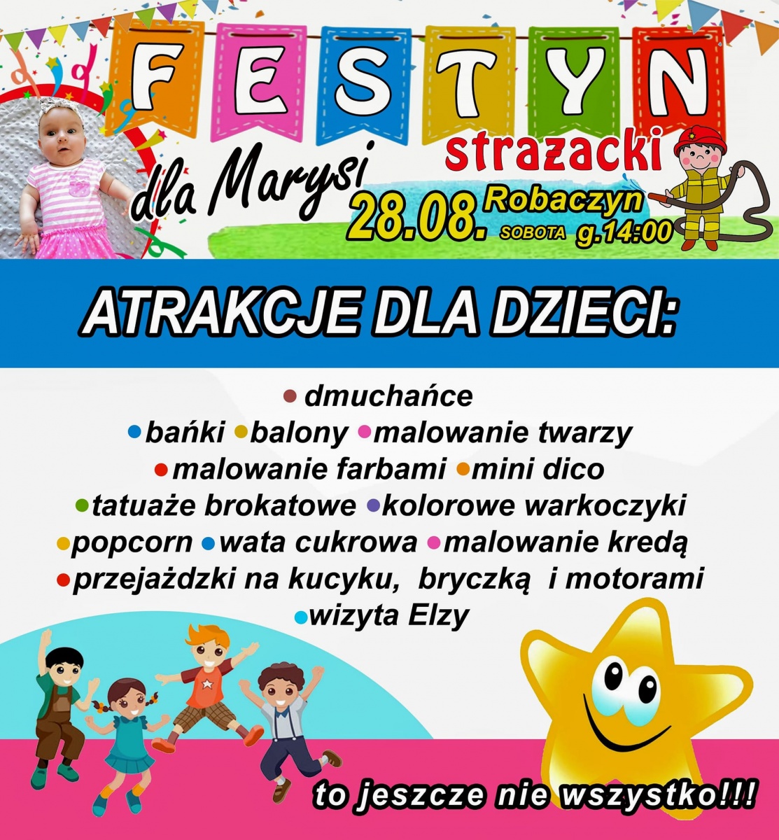 Festyn Strażacki dla Marysi w sobotę w Robaczynie!
