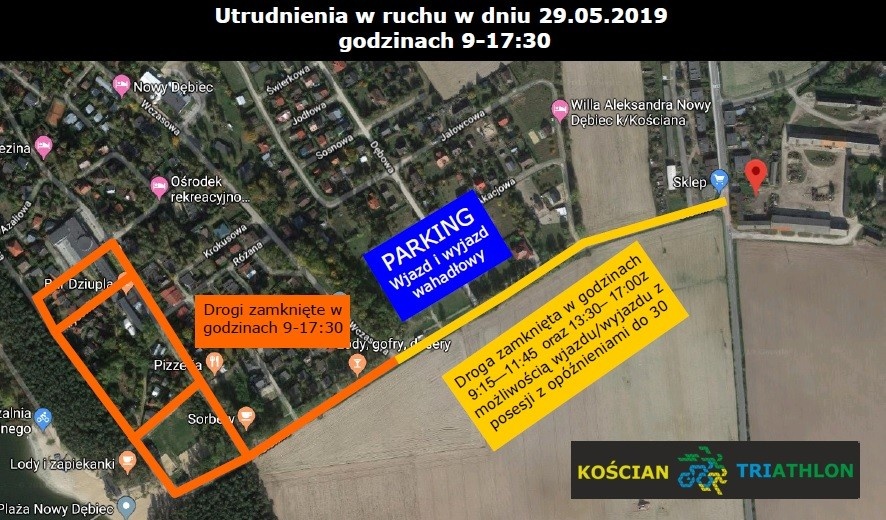 Utrudnienia w ruchu w okolicy Nowego Dębca w sobotę!