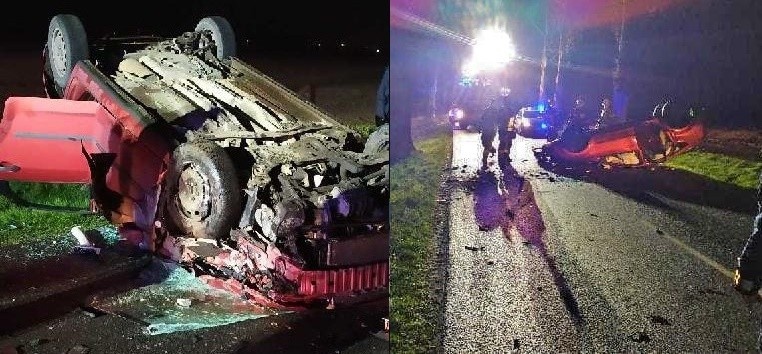 Dachowanie po pijaku. Twierdził, że go pobili i ukradli auto.