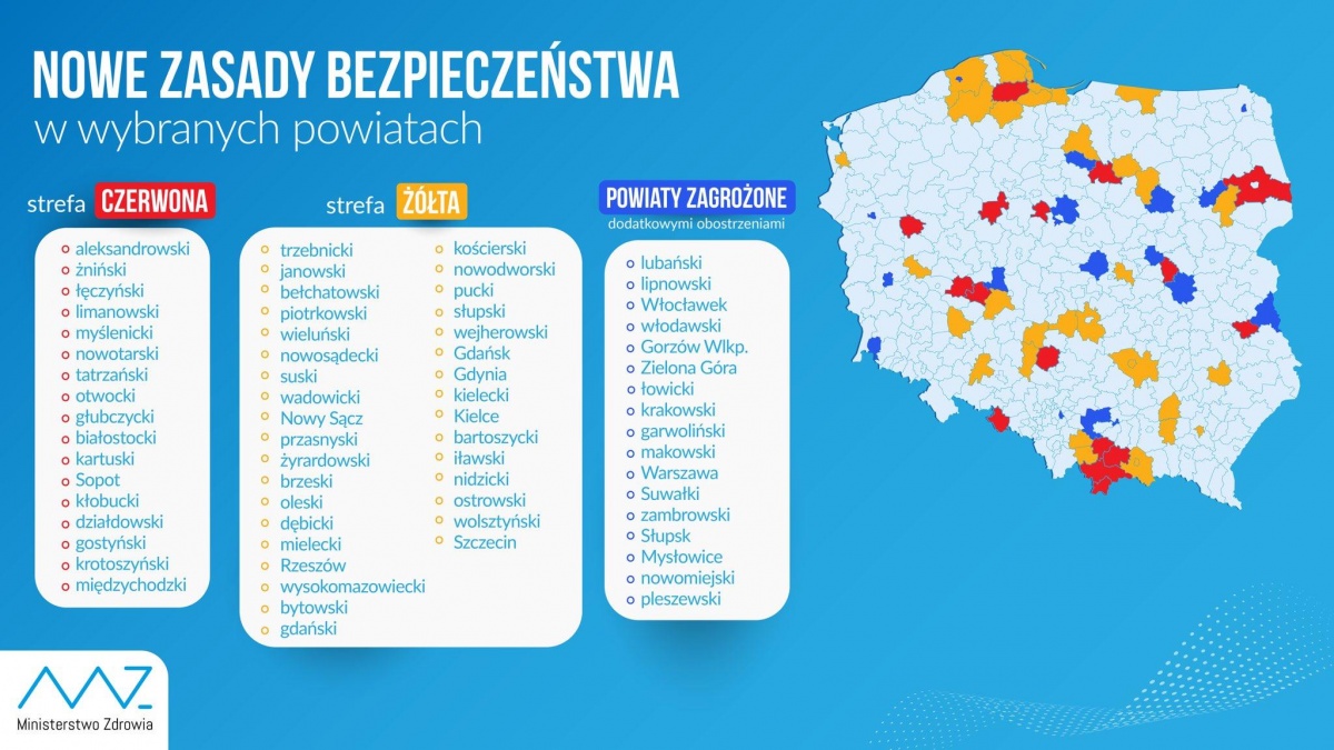 Gostyński w strefie czerwonej, wolsztyński w żółtej!