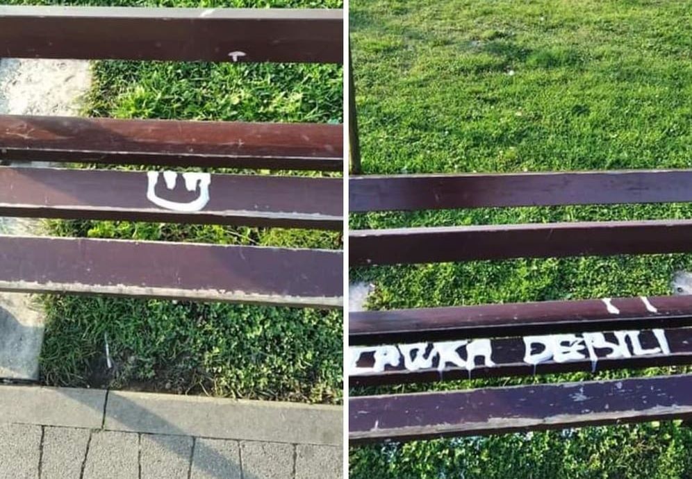 Zdewastowali ławkę. Władze Śmigla mają nagranie!