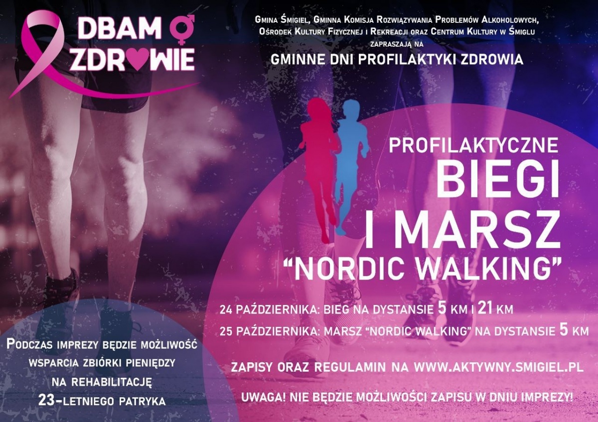 Profilaktyczne Biegi i Marsz Nordic Walking w Śmiglu!
