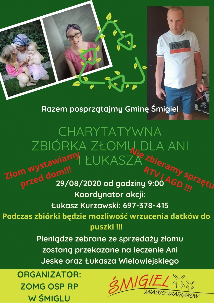 Charytatywna zbiórka złomu w gminie Śmigiel już w sobotę!