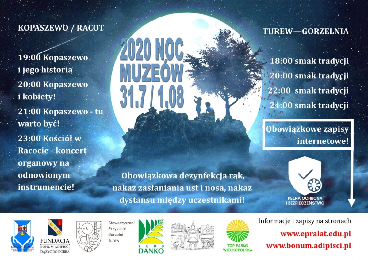 Noc Muzeów 2020 w Racocie, Turwi i Kopaszewie już wkrótce!