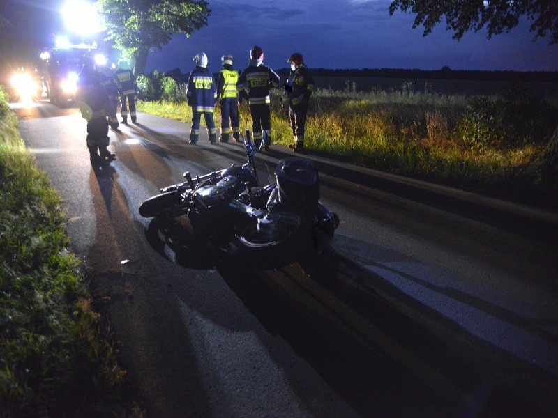 Tragiczny wypadek motocyklisty - relacja strażaków