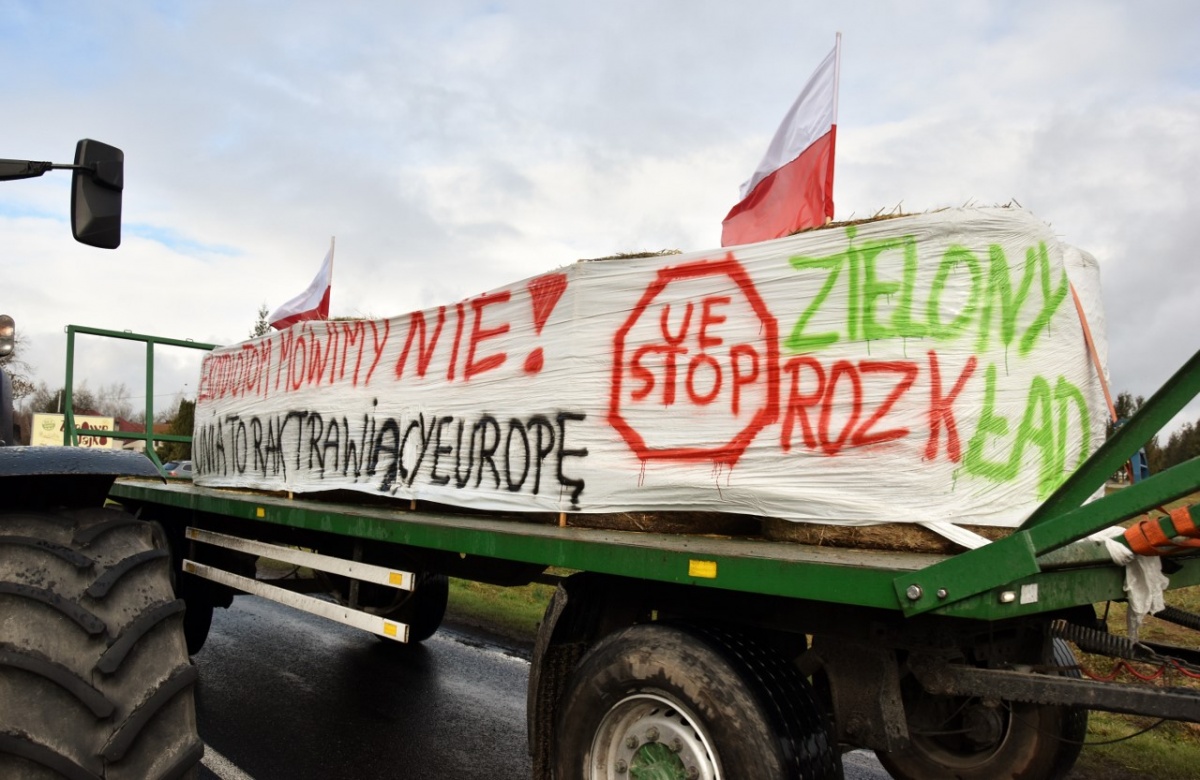 Protest rolników w Bielewie. Padły mocne słowa [ZDJĘCIA]