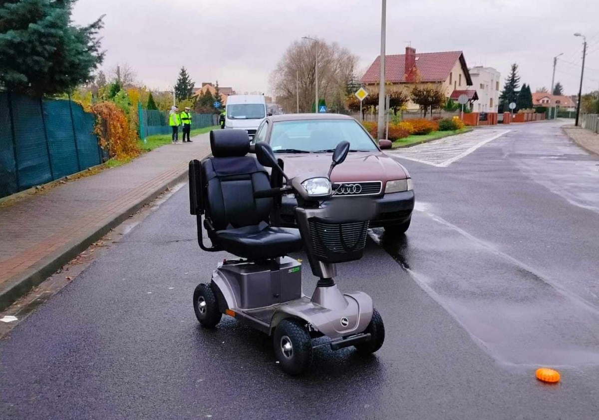 Zdarzenie drogowe na Kaźmierczaka w Kościanie