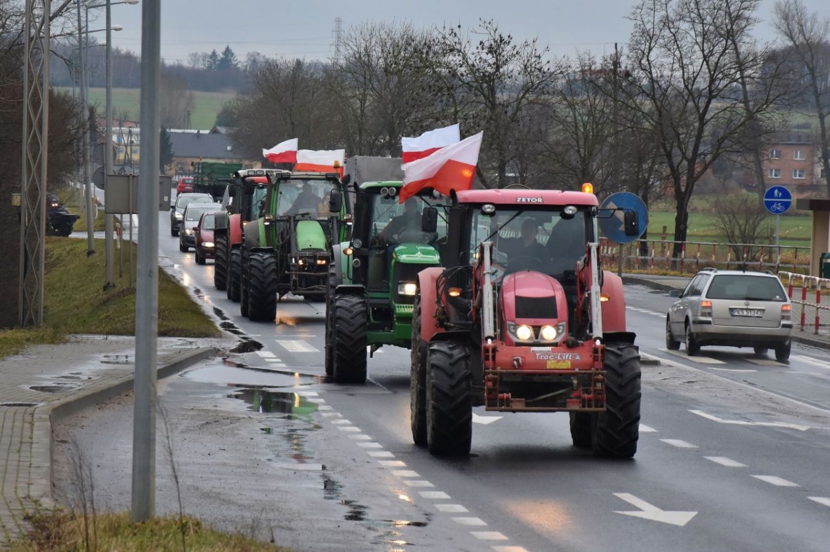 Protest rolników w powiecie kościańskim [ZDJĘCIA, FILM]