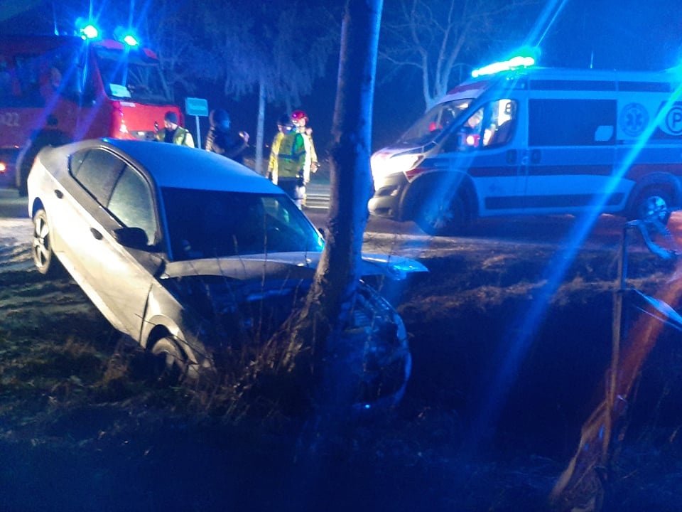 Chciała ominąć sarnę. Wjechała w drzewo