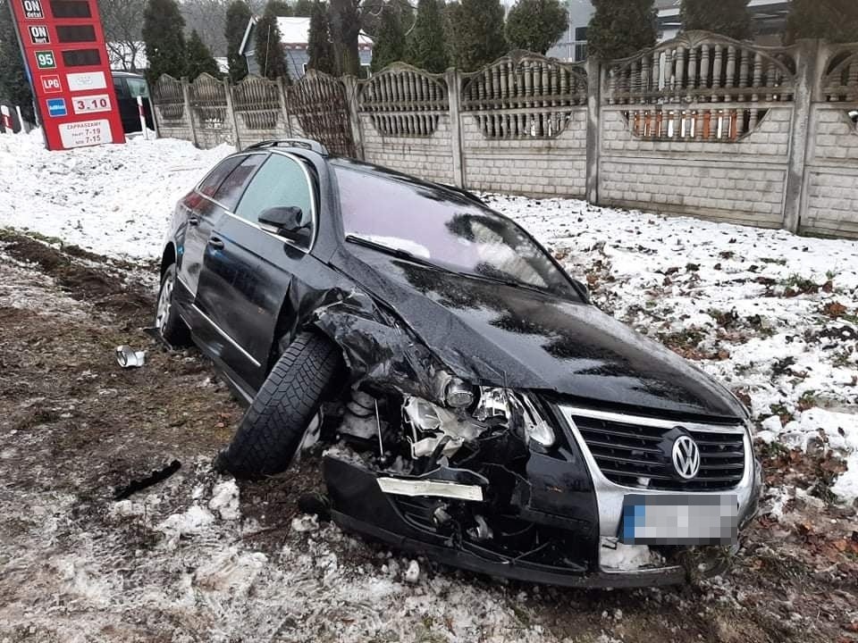 Zderzenie podczas wyprzedzania między Jerką i Krzywiniem