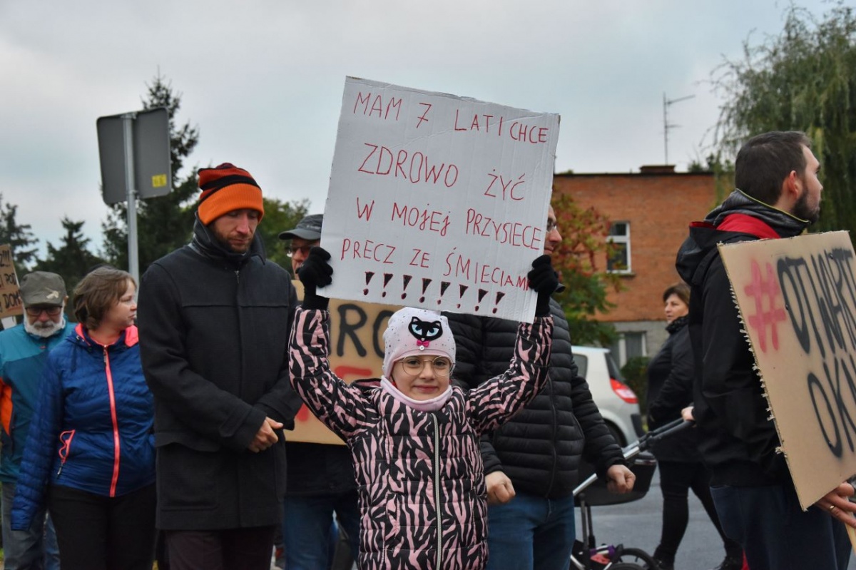 Protest w Przysiece Polskiej [ZDJĘCIA, FILMIK]