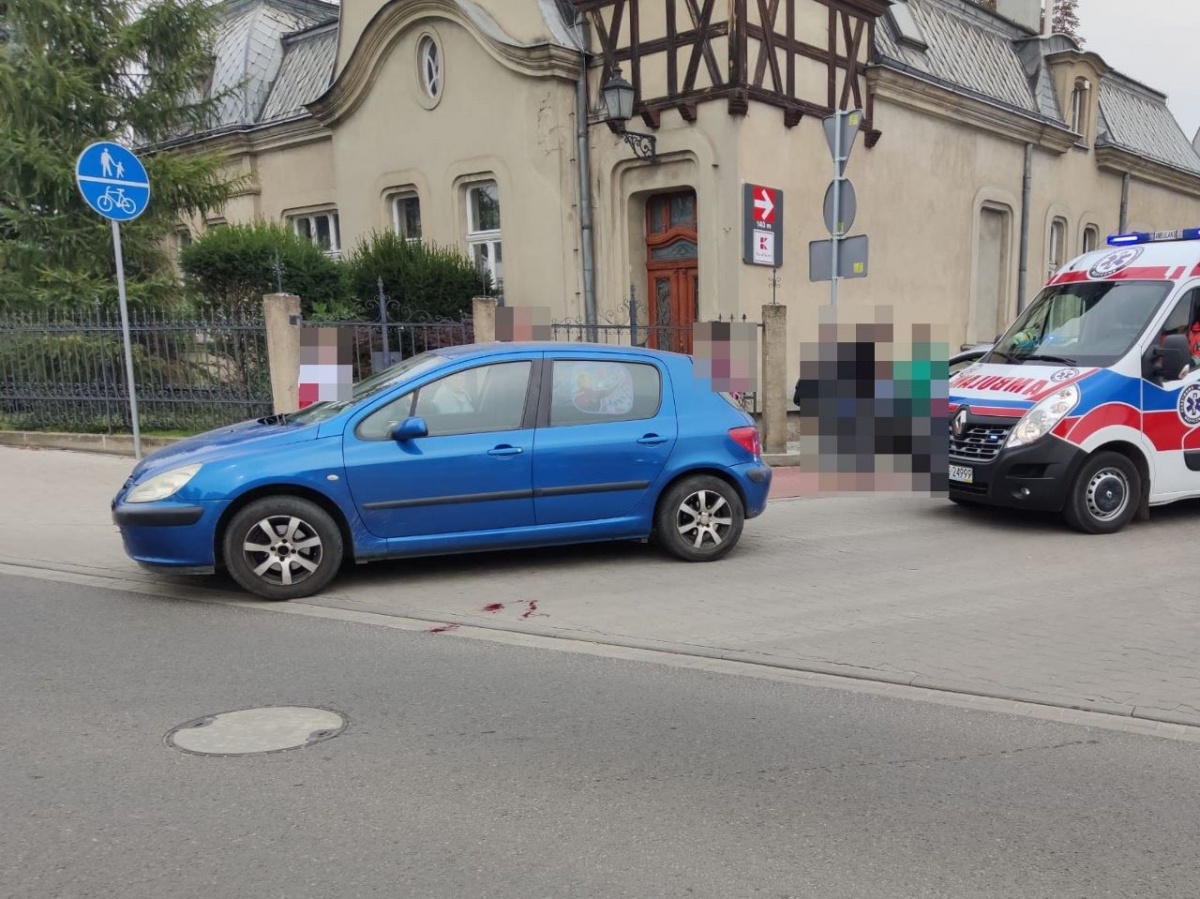 Potrącenie rowerzysty na Młyńskiej [ZDJĘCIA]