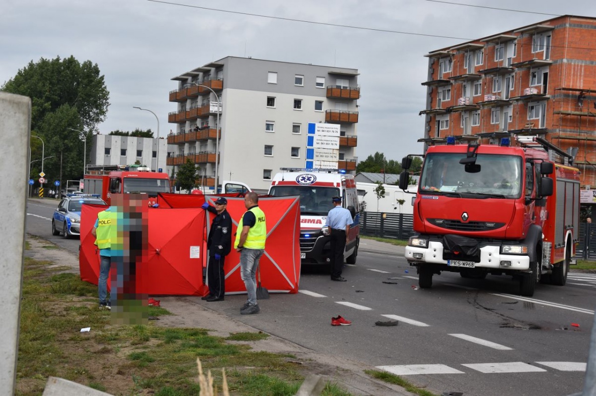 Śmiertelny wypadek na Gostyńskiej w Kościanie [ZDJĘCIA]
