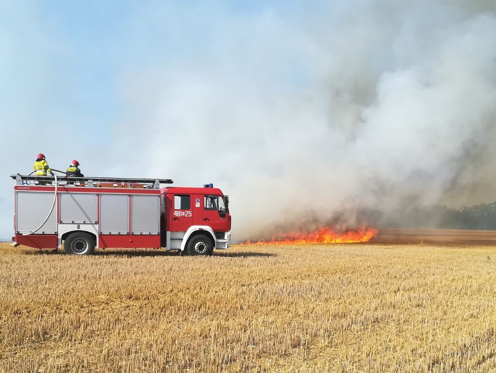 Pożar ścierniska koło Turwi. Zagrożony był też las!