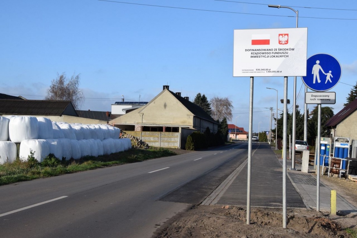 Chodnik w Nacławiu wreszcie gotowy [ZDJĘCIA]