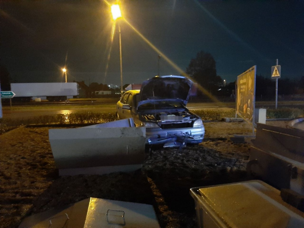 Pijany Ukrainiec wjechał w zbiorniki z gazem!