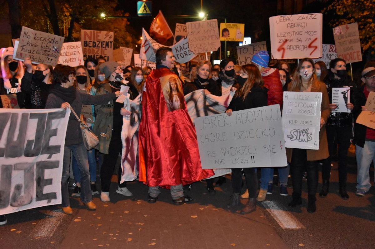 Strajk dzień trzeci. Incydent na trasie marszu [ZDJĘCIA]