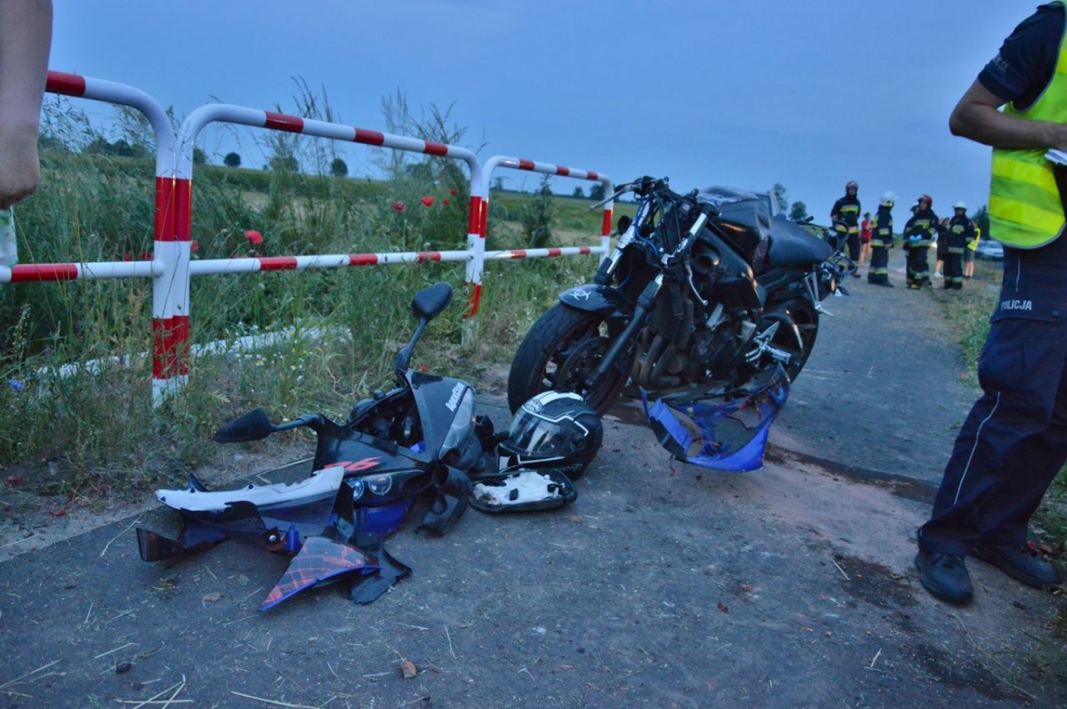 Wypadek dwóch motocykli i ciągnika rolniczego [ZDJĘCIA]