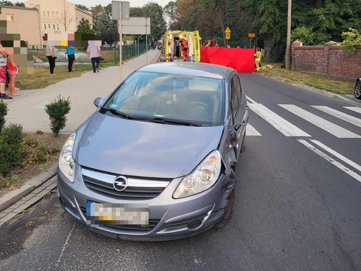 Wypadek z udziałem motocykla i samochodu